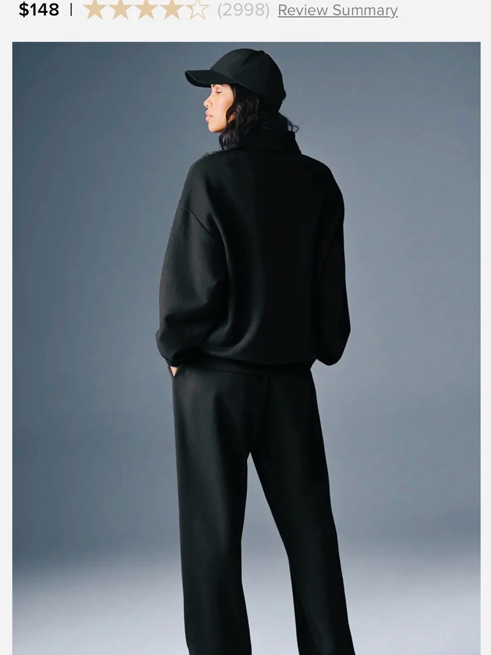 Alo Accolade Womens Black Quarter-Zip Pullover